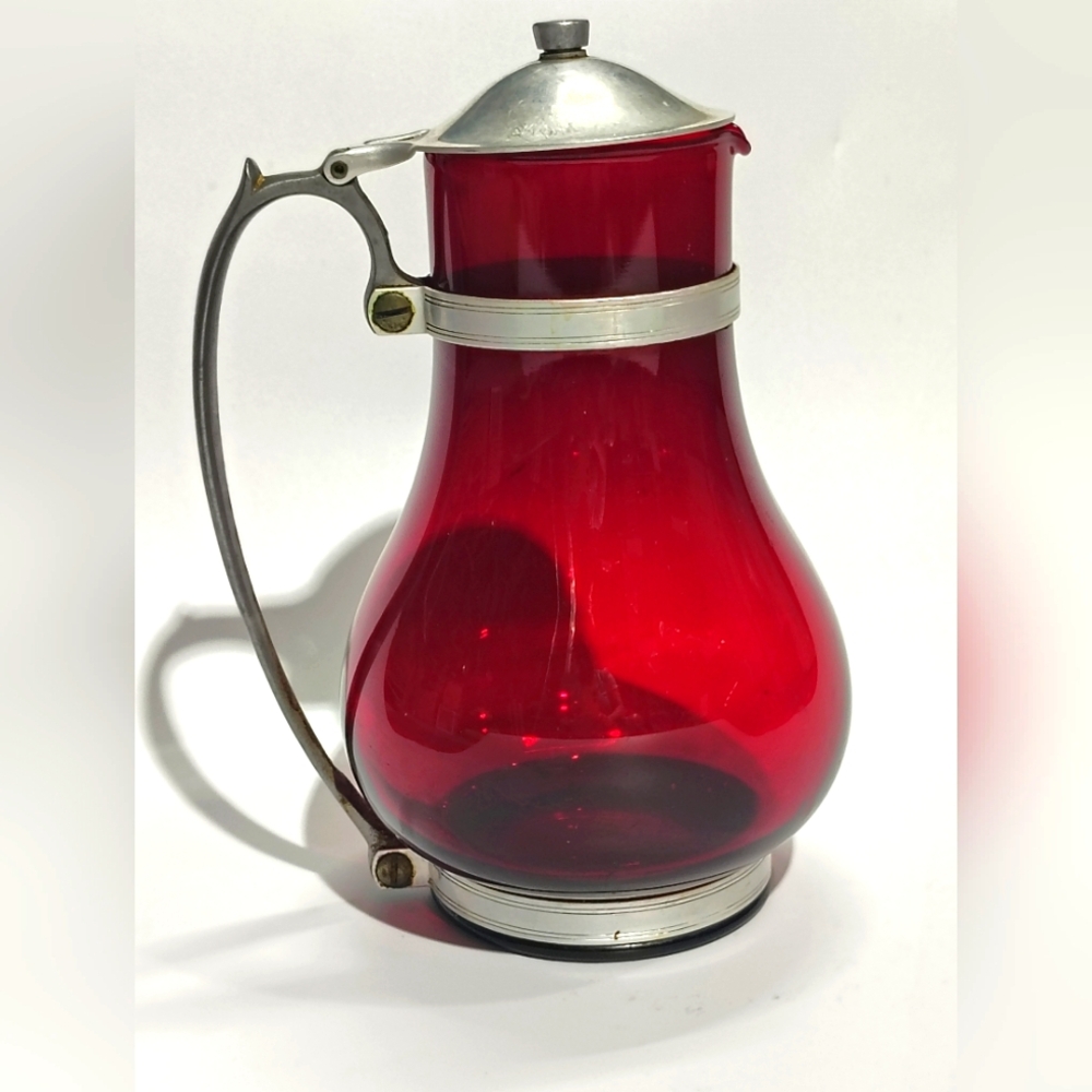 Ruby Red Macbeth Evans Batter Jug/ Hostess Pitcher